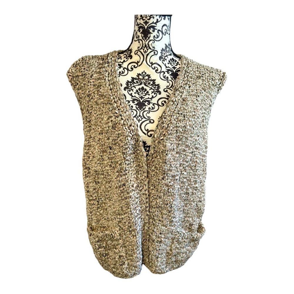 LANA GROSSA Yarn Handmade Thread Textured Knit Vest